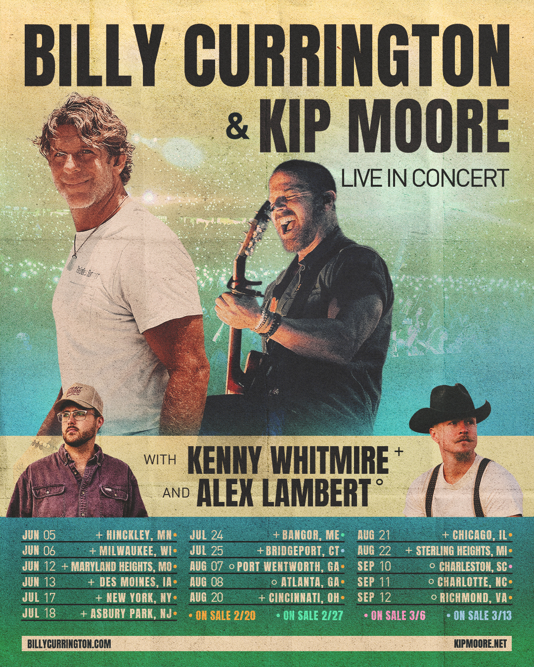 BILLY CURRINGTON ANNOUNCES 2026 TOUR WITH KIP MOORE | Country Lowdown